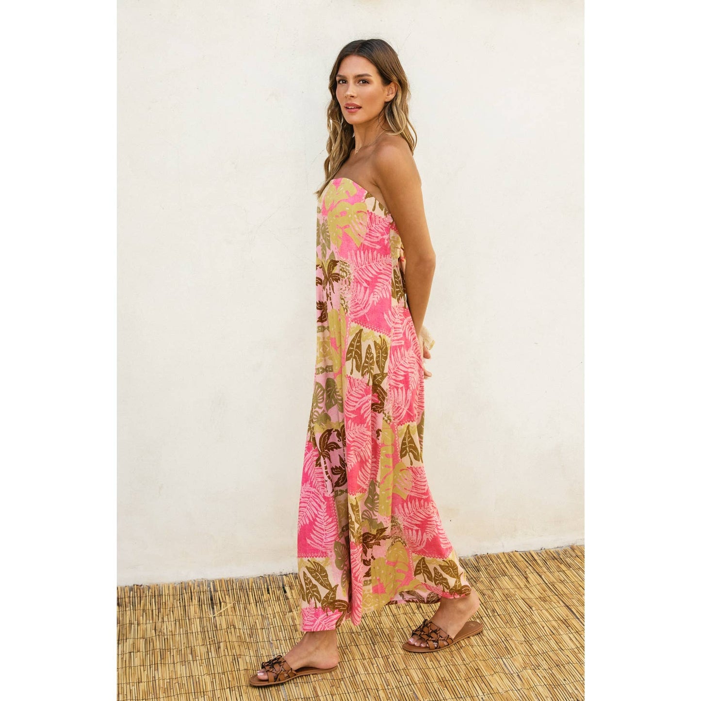Farah Strapless Tie Back Maxi Dress