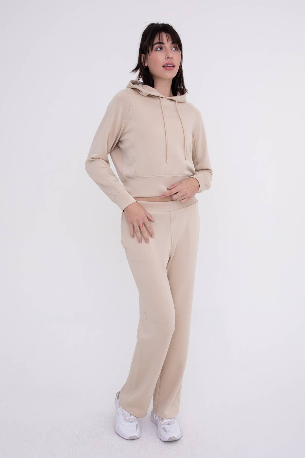 Elevated Flared Lounge Pants: Natural