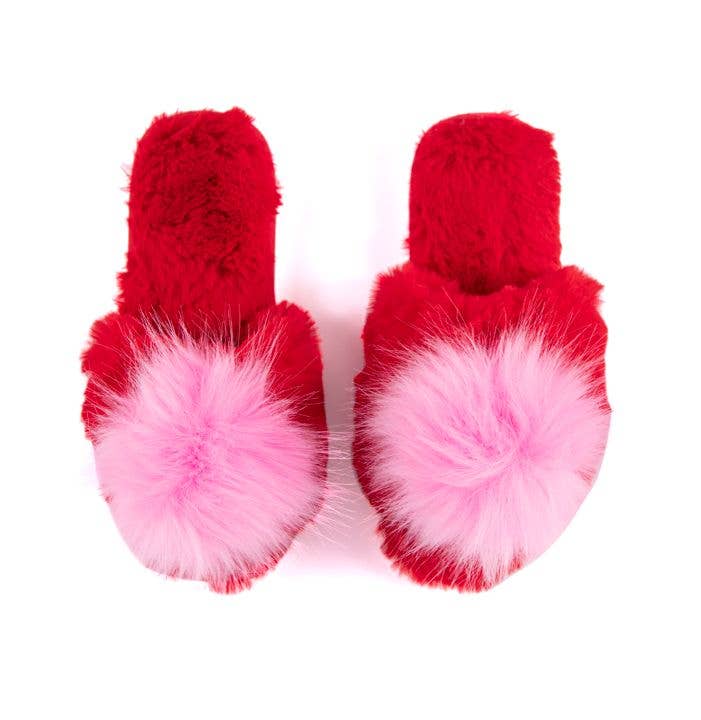 AMOR SLIPPERS, RED: Red / S/M
