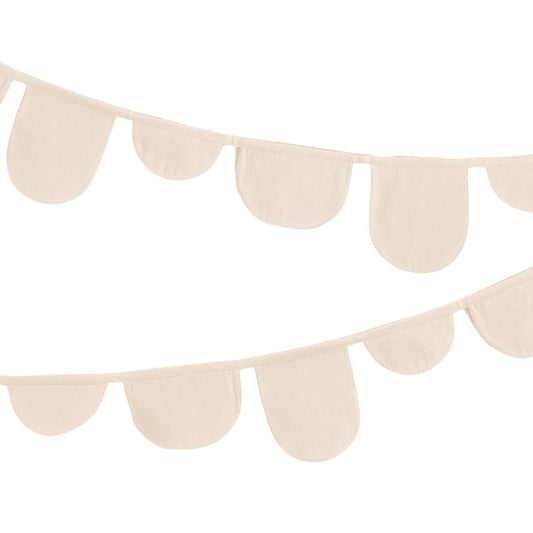 Scalloped Canvas Bunting -Natural