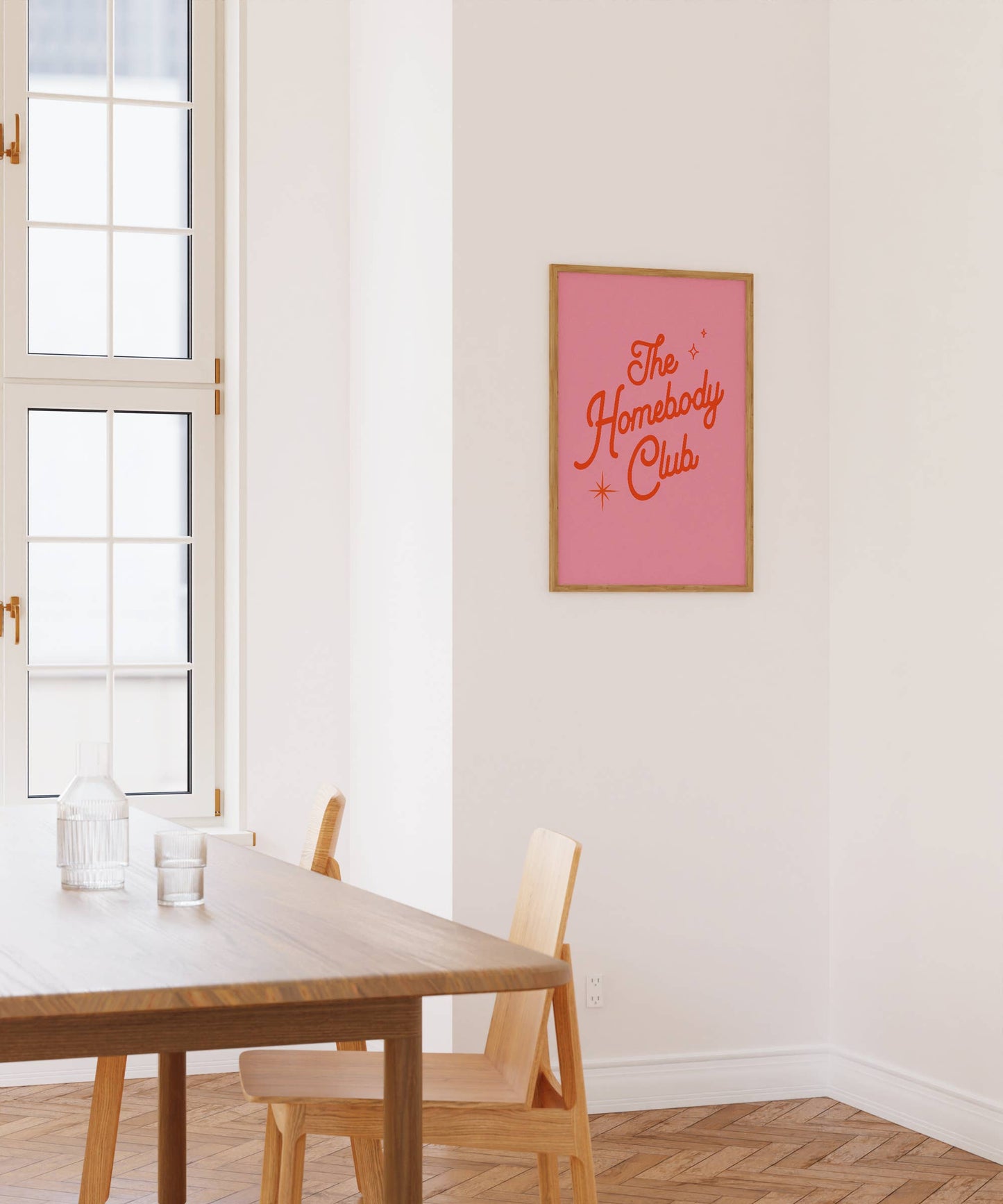 The Homebody Club Print | Colorful Wall Art: Orange / 8 x 10"