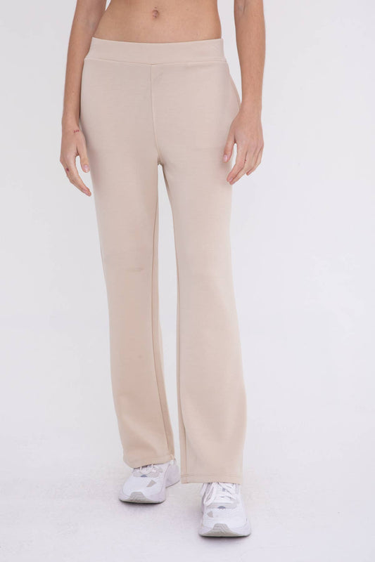 Elevated Flared Lounge Pants: Natural