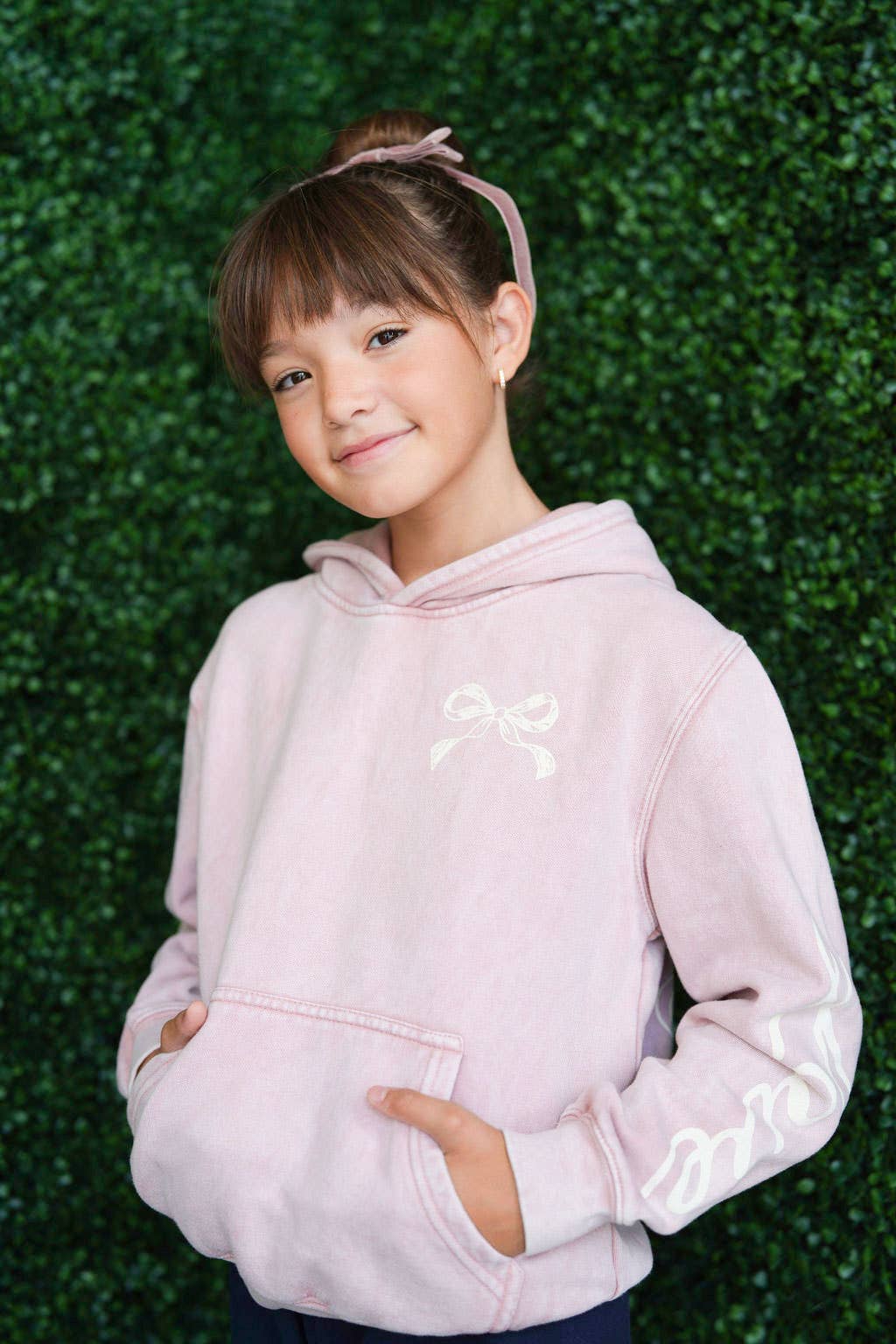 Kids Love People Hoodie-Washed Pink