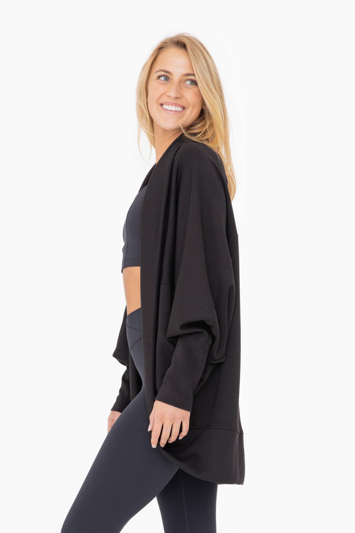 Elevated Cocoon Cardigan: BLACK