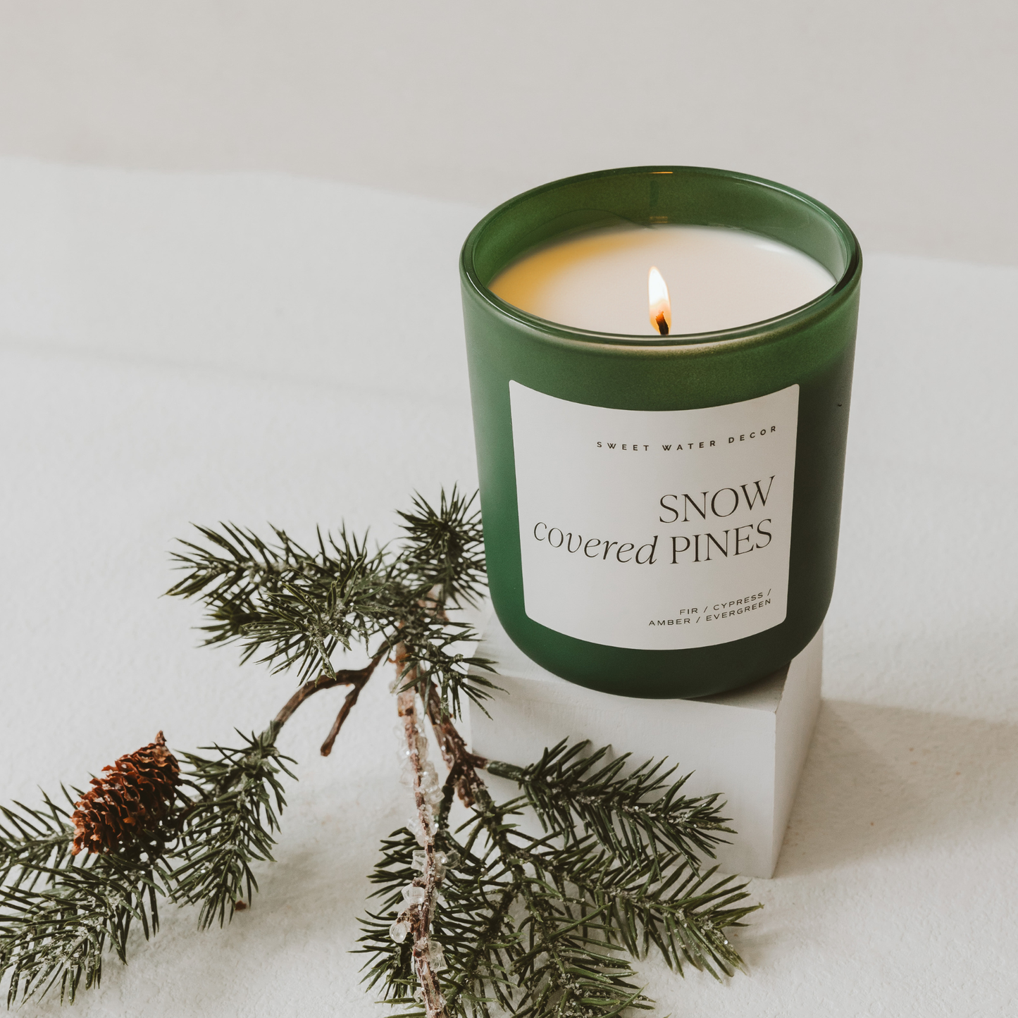 *NEW* Snow Covered Pines 15 oz Soy Candle, Matte Jar