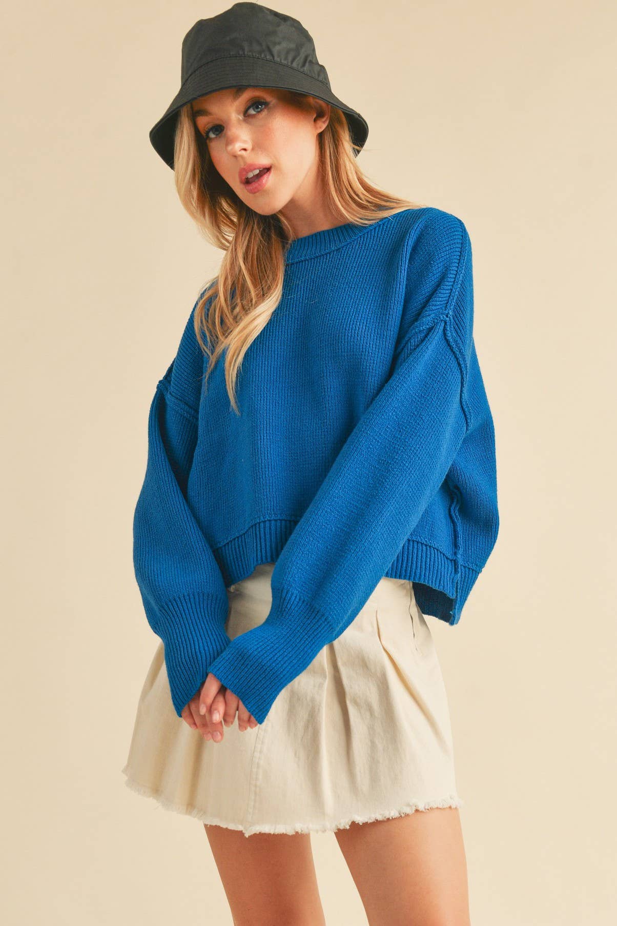 Regina Sweater: Cobalt