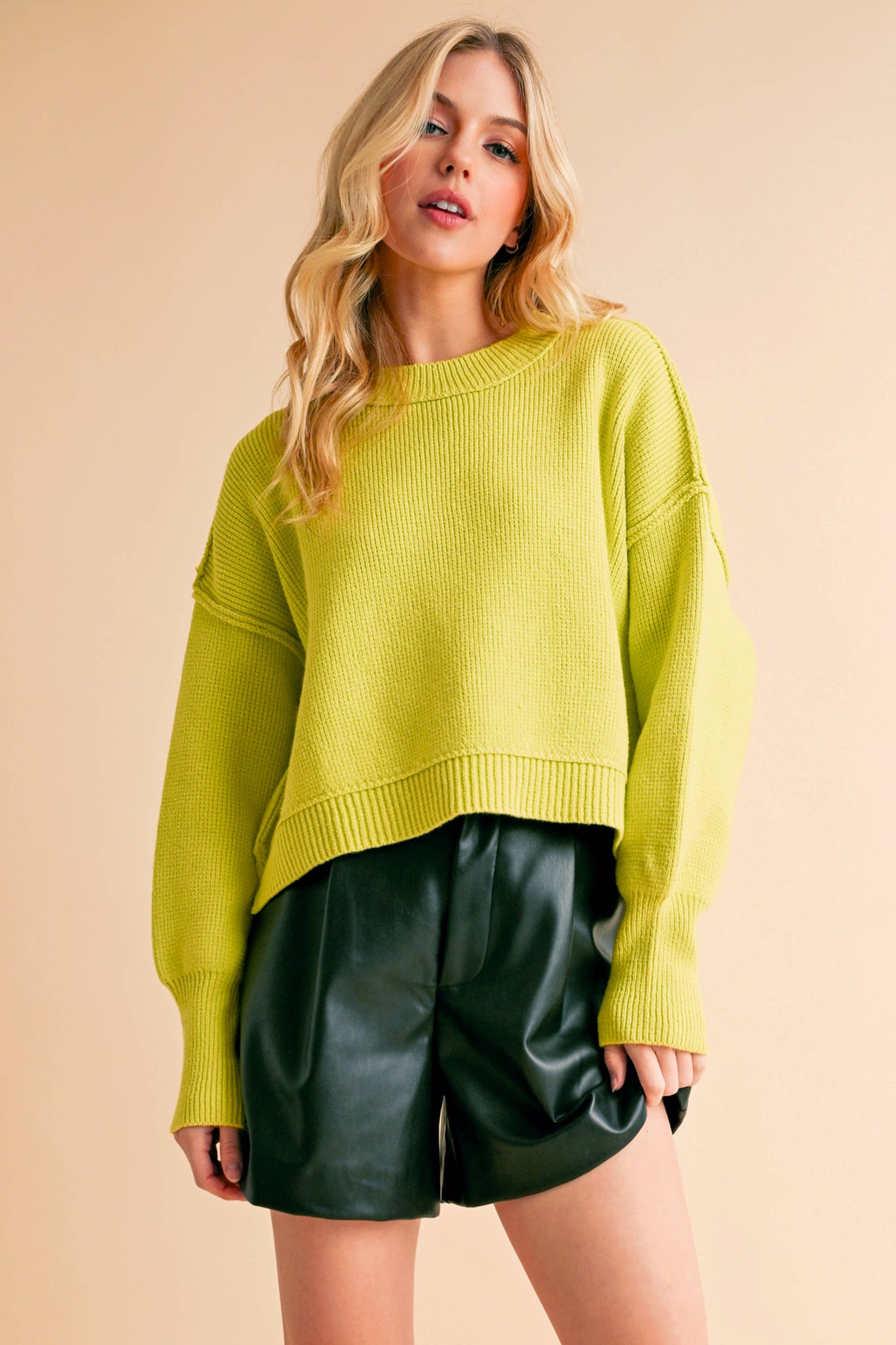 Regina Sweater: Acid Lime