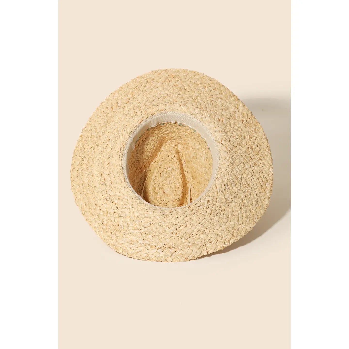 Braided Leaf Strap Straw Hat