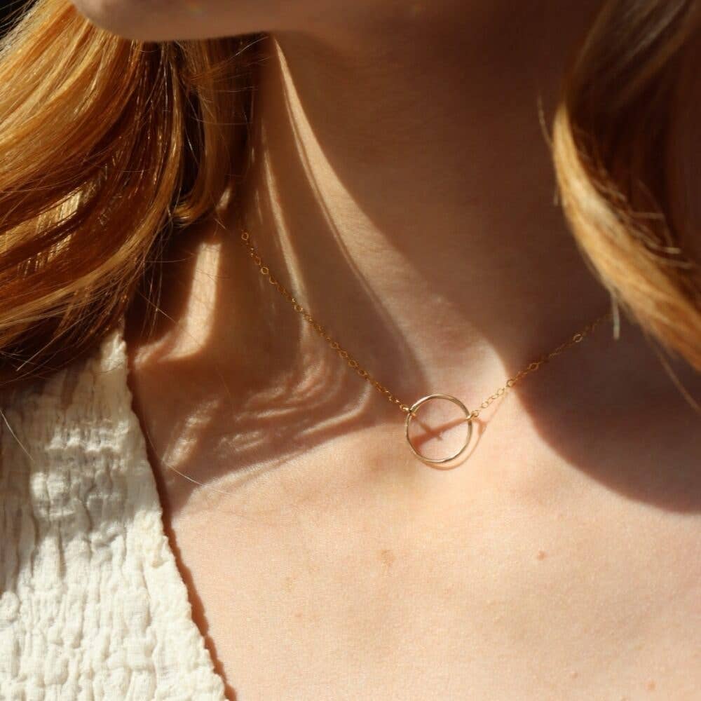 Eternity Necklace  | 14k Gold fill and Sterling Silver: 18" / Sterling Silver