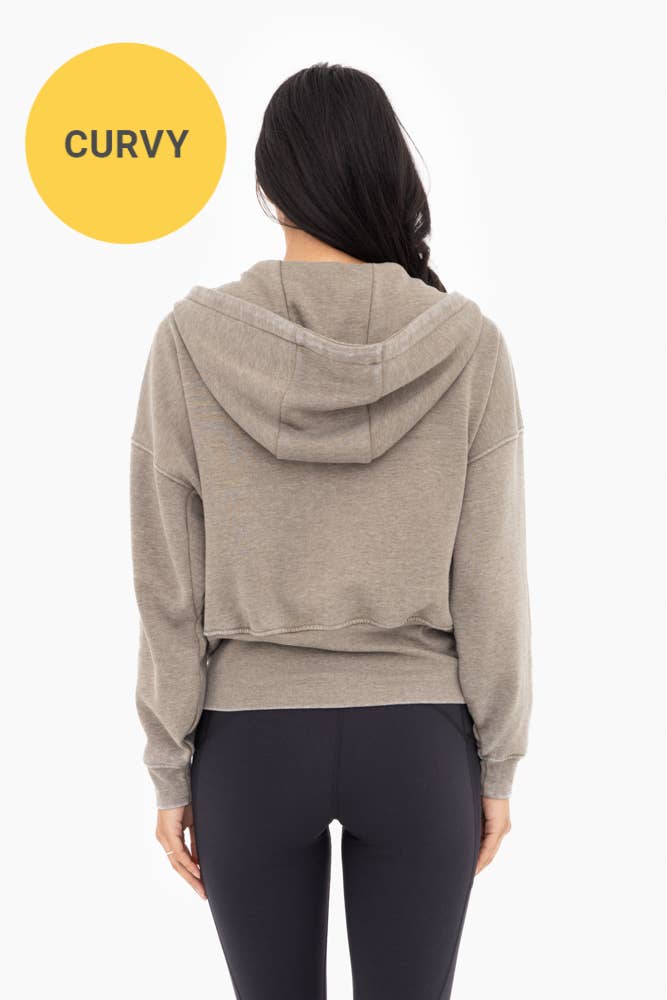 CURVY Burnout Hoodie: IVY