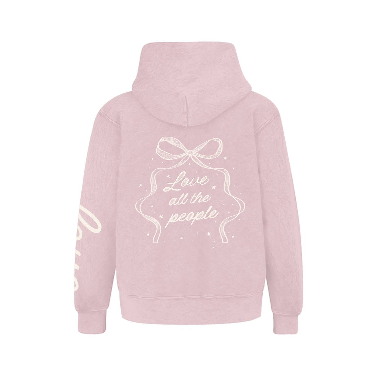 Kids Love People Hoodie-Washed Pink