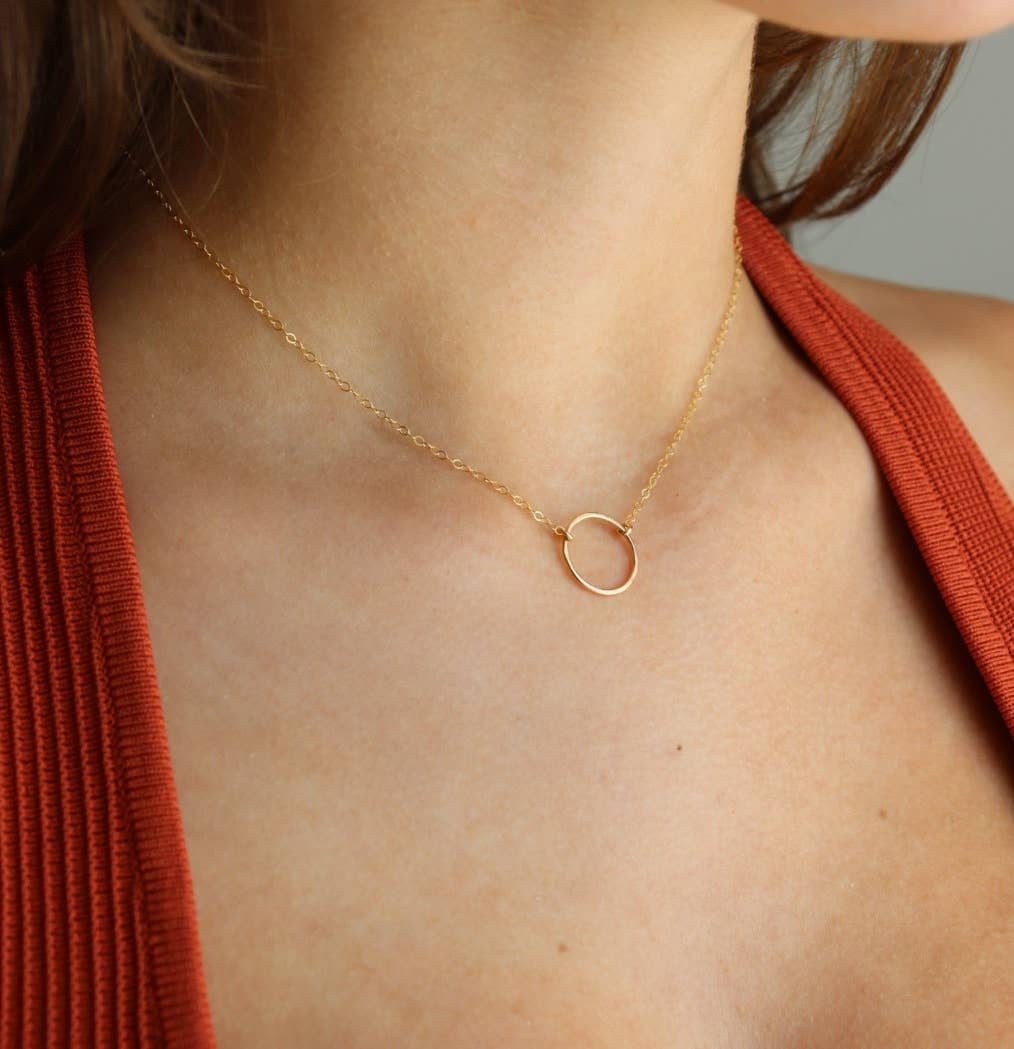 Eternity Necklace  | 14k Gold fill and Sterling Silver: 18" / Sterling Silver