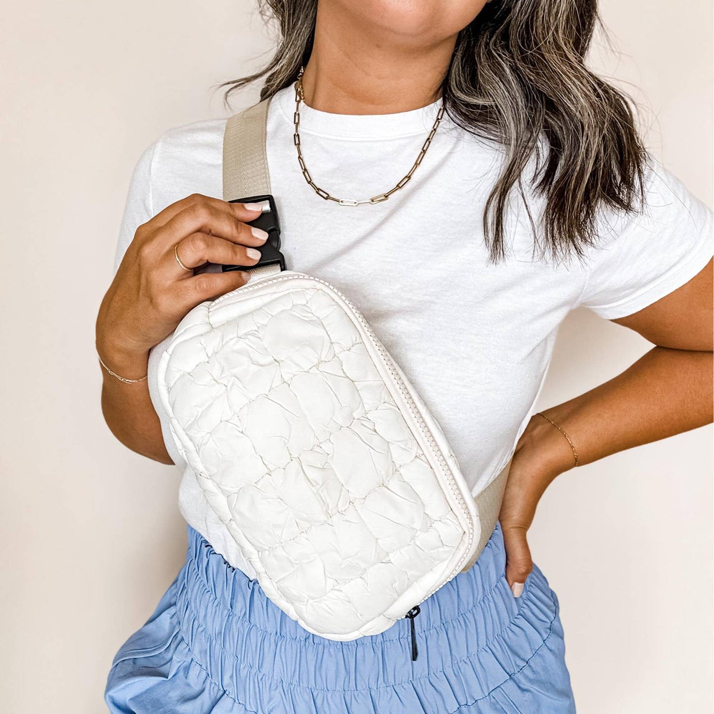 Puff Fanny Pack, Puff Waist Bag, Puff Crossbody, Belt Bag: Espresso