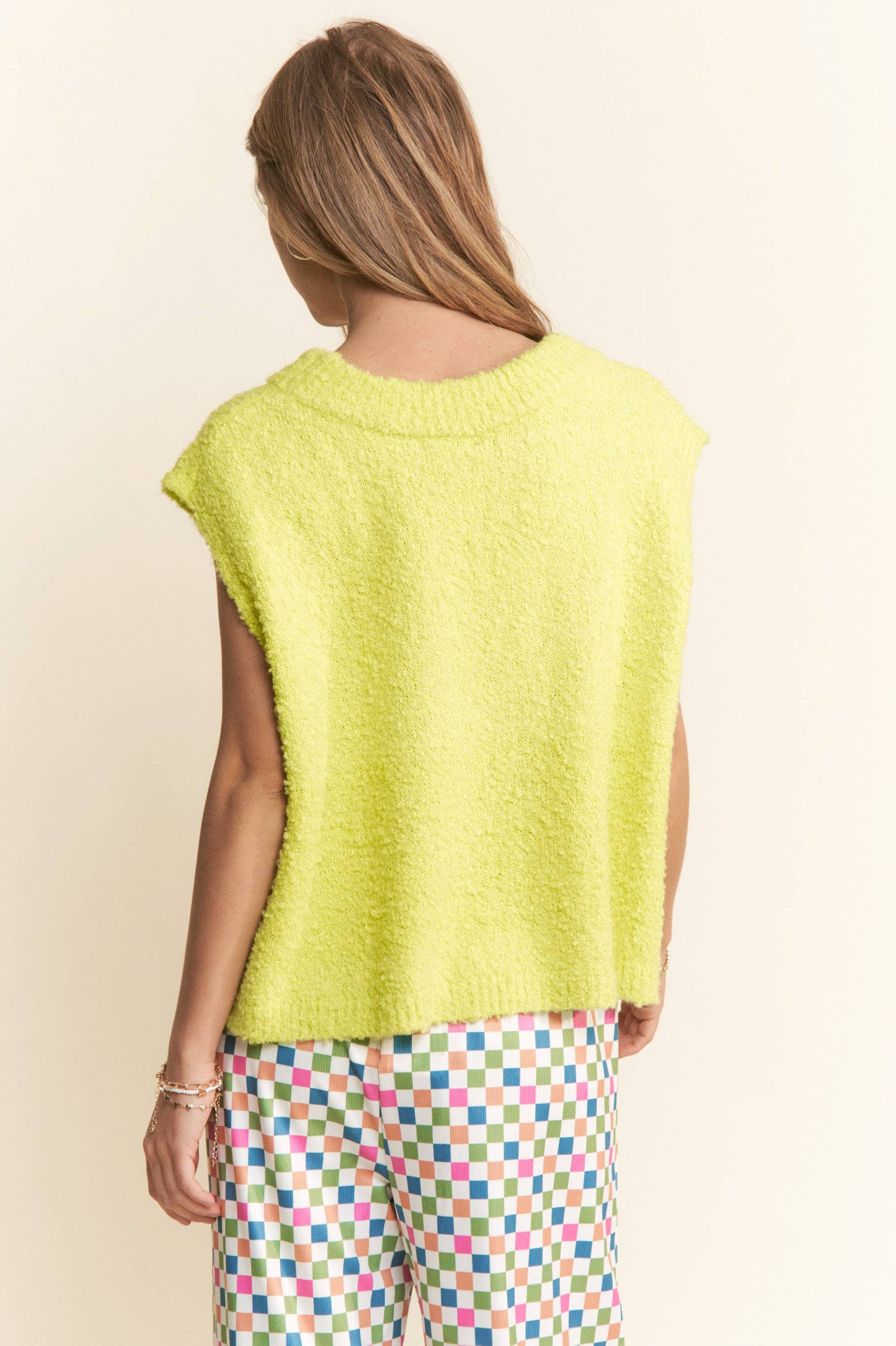 Sophie Sleeveless Top : Neon Green