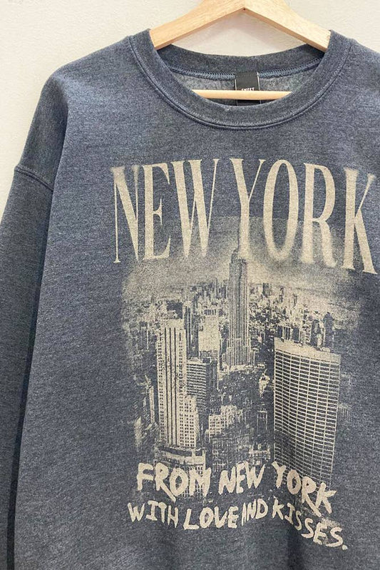 New York Oversized Graphic Sweatshirt