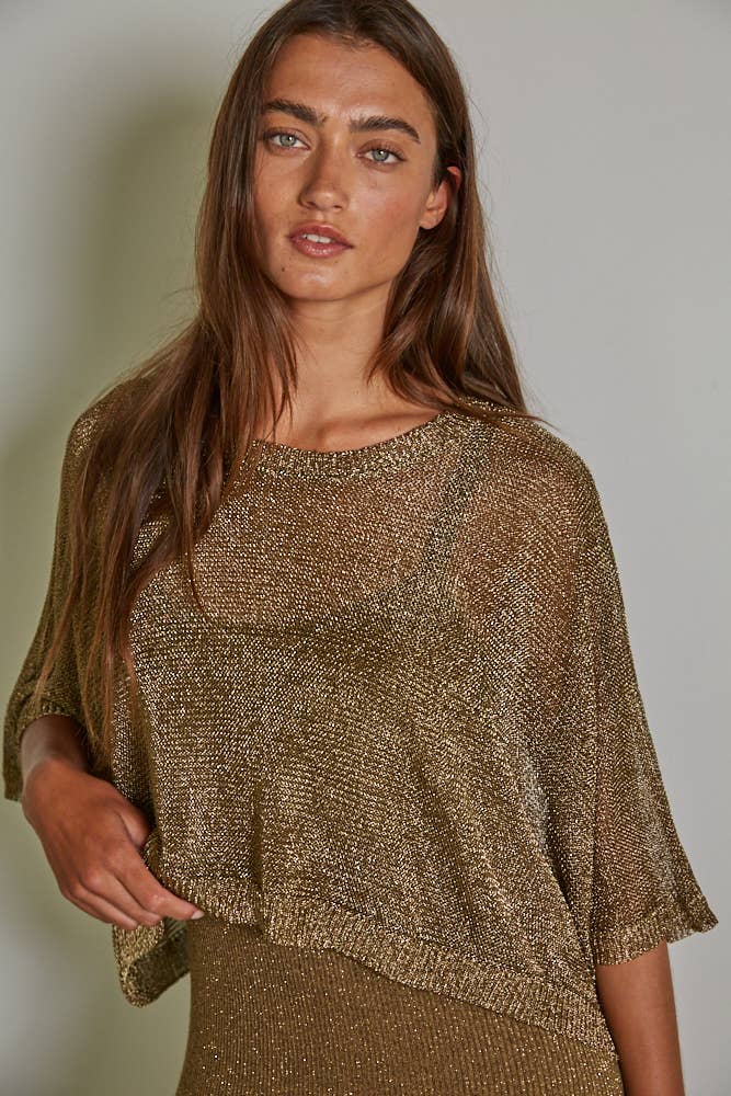 Zsa Zsa Gold Crop Sweater