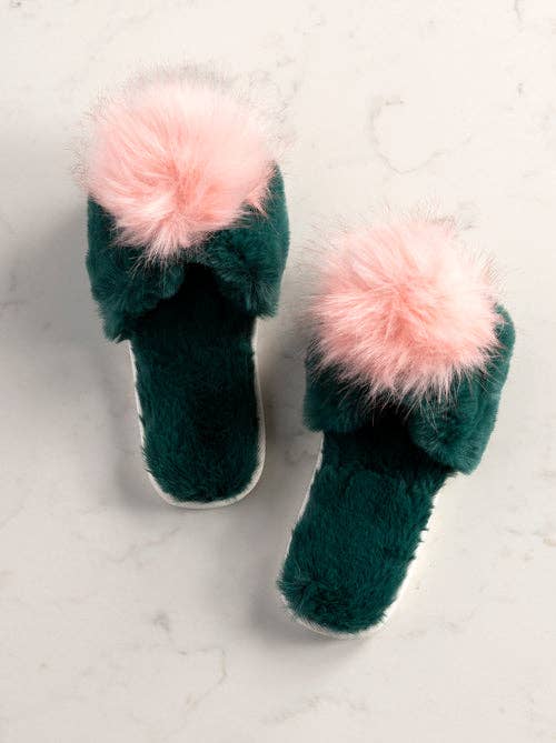 AMOR SLIPPERS, GREEN: S/M