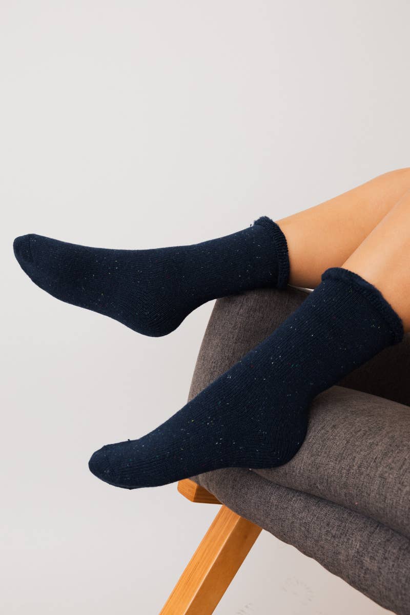 Thick Knit Crew Socks Olive