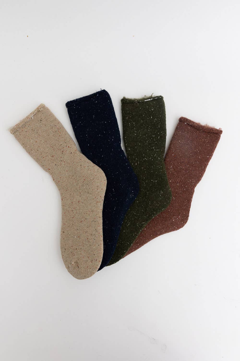 Thick Knit Crew Socks Olive