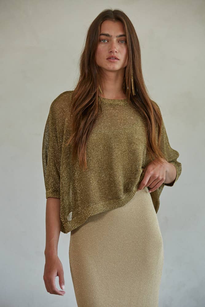 Zsa Zsa Gold Crop Sweater