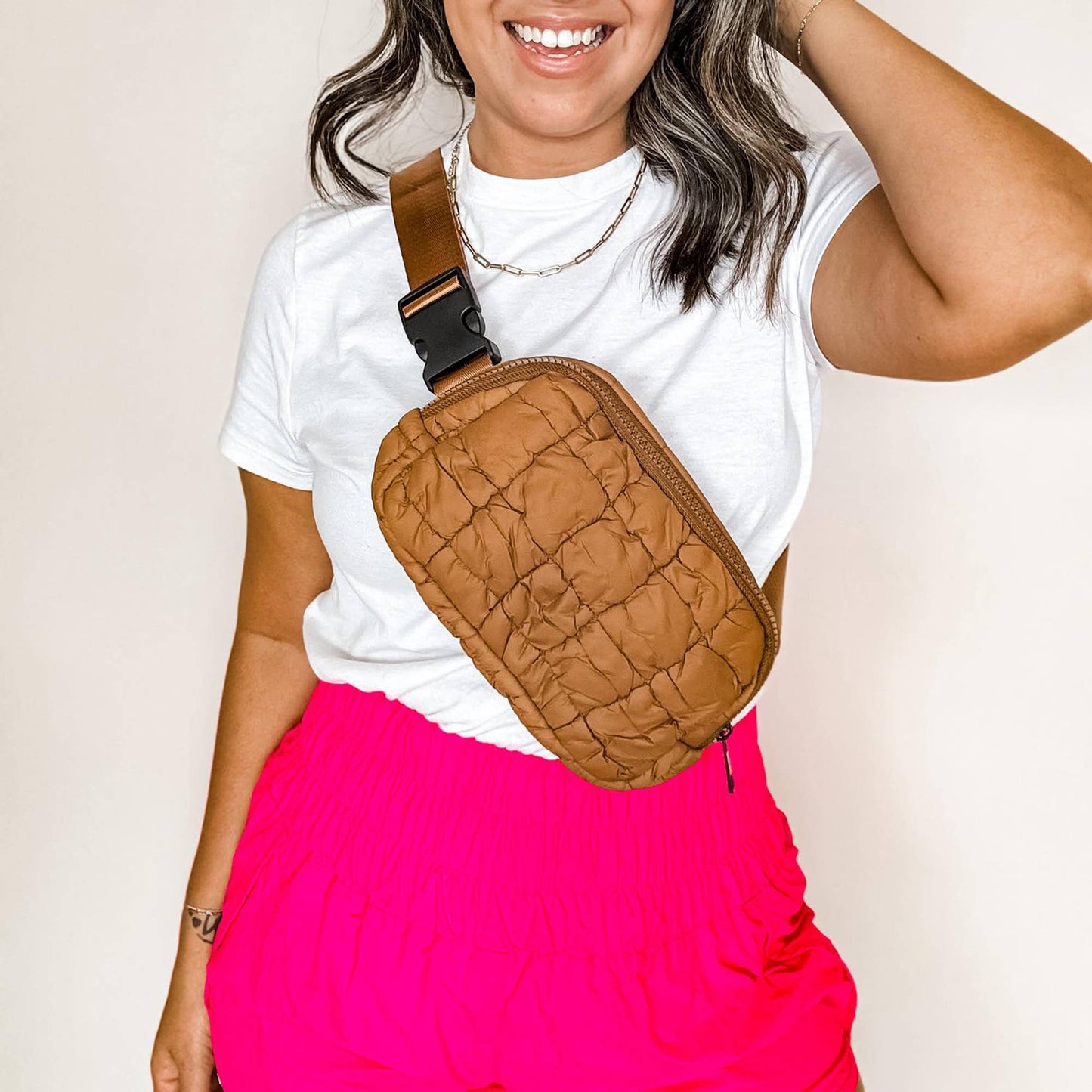 Puff Fanny Pack, Puff Waist Bag, Puff Crossbody, Belt Bag: Espresso