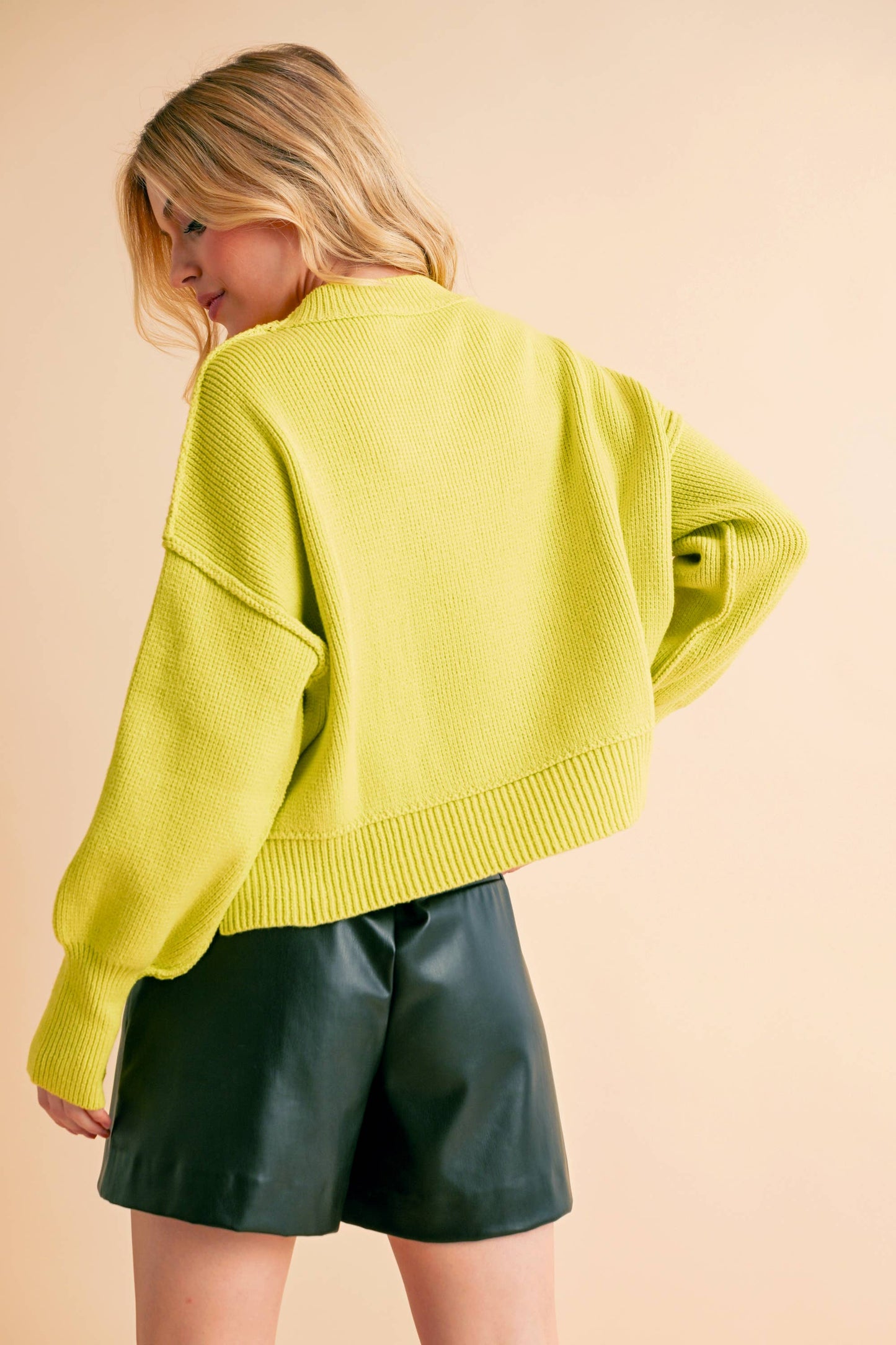 Regina Sweater: Acid Lime