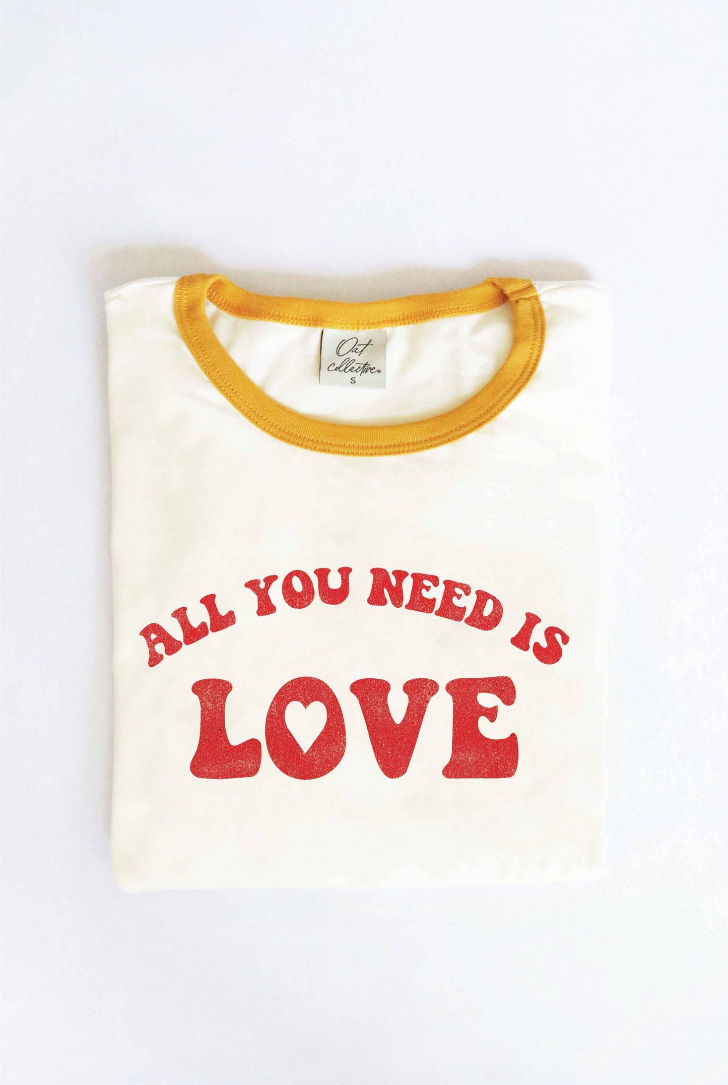 ALL YOU NEED IS LOVE  Ringer Graphic T-Shirt