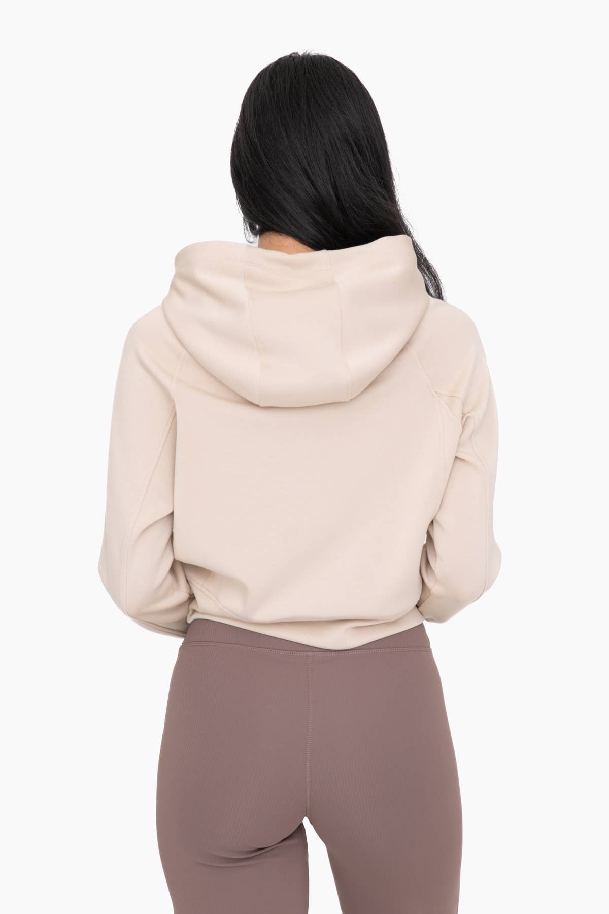 Elevated Cropped Hoodie: Natural