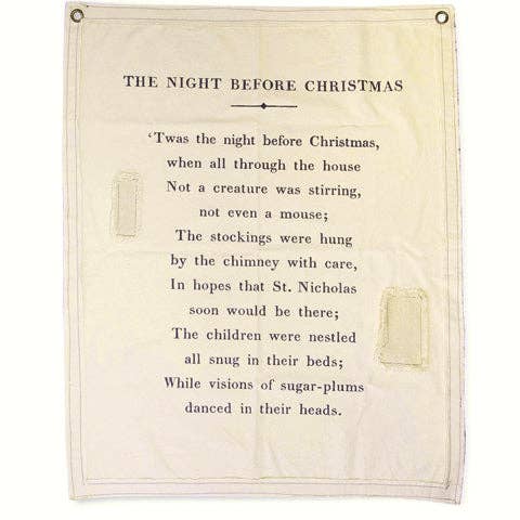 The Night Before Christmas Canvas Wall Hanging 31.5" x 40"