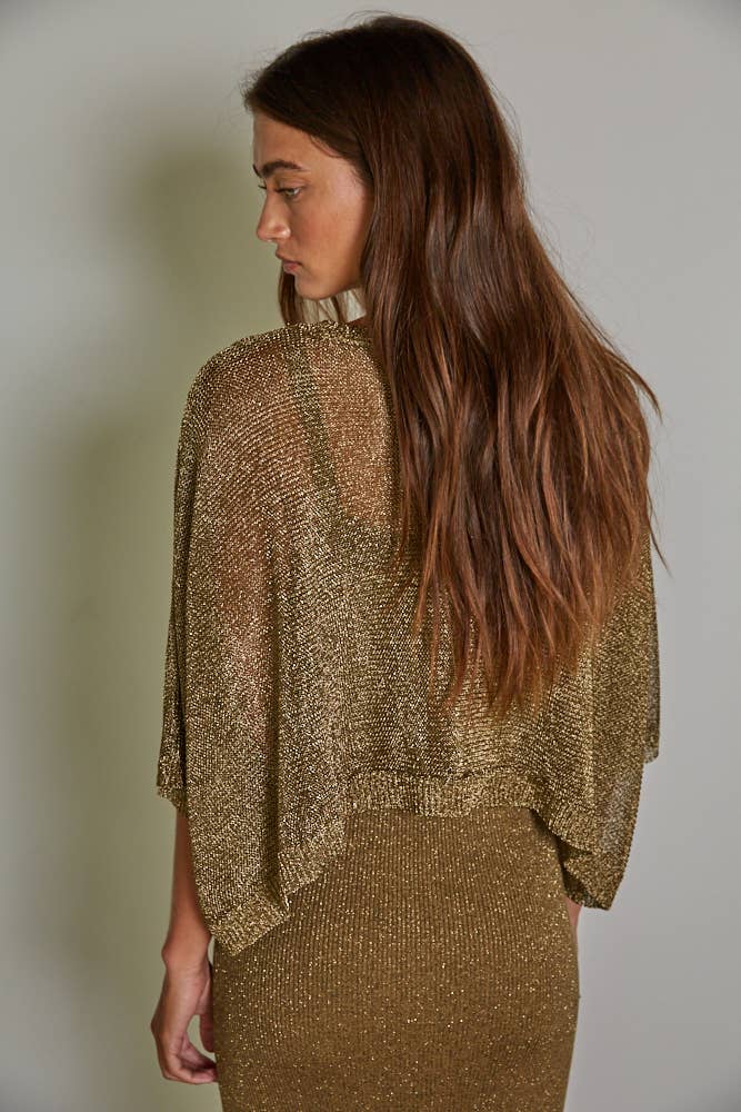 Zsa Zsa Gold Crop Sweater