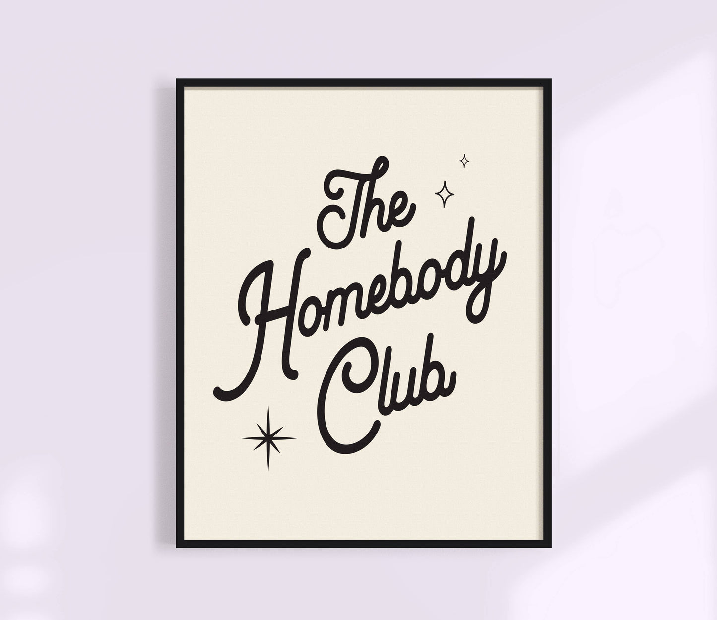 The Homebody Club Print | Colorful Wall Art: White / 8 x 10"