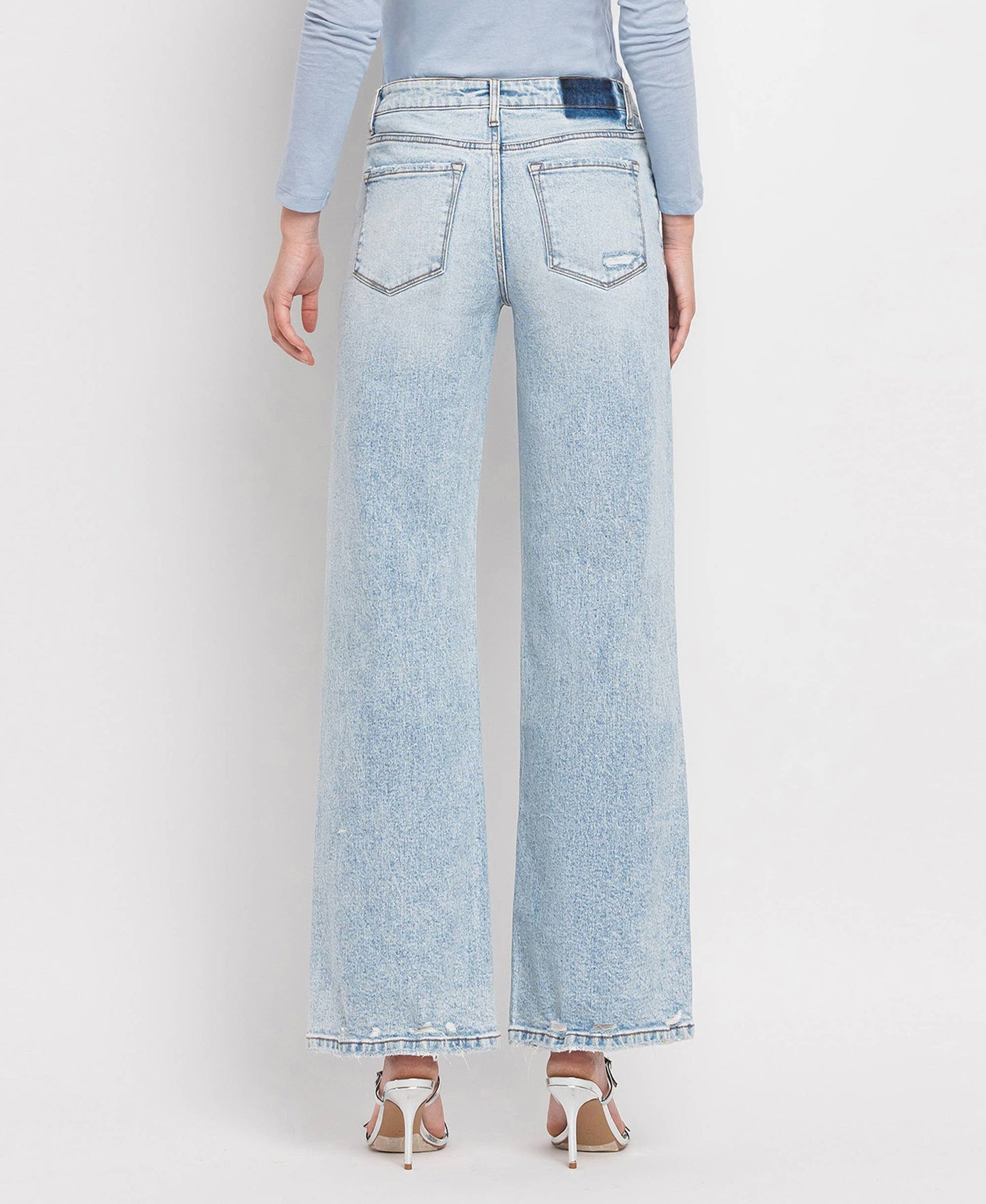 TUMMY CONTROL SUPER HIGH RISE WIDE LEG JEANS