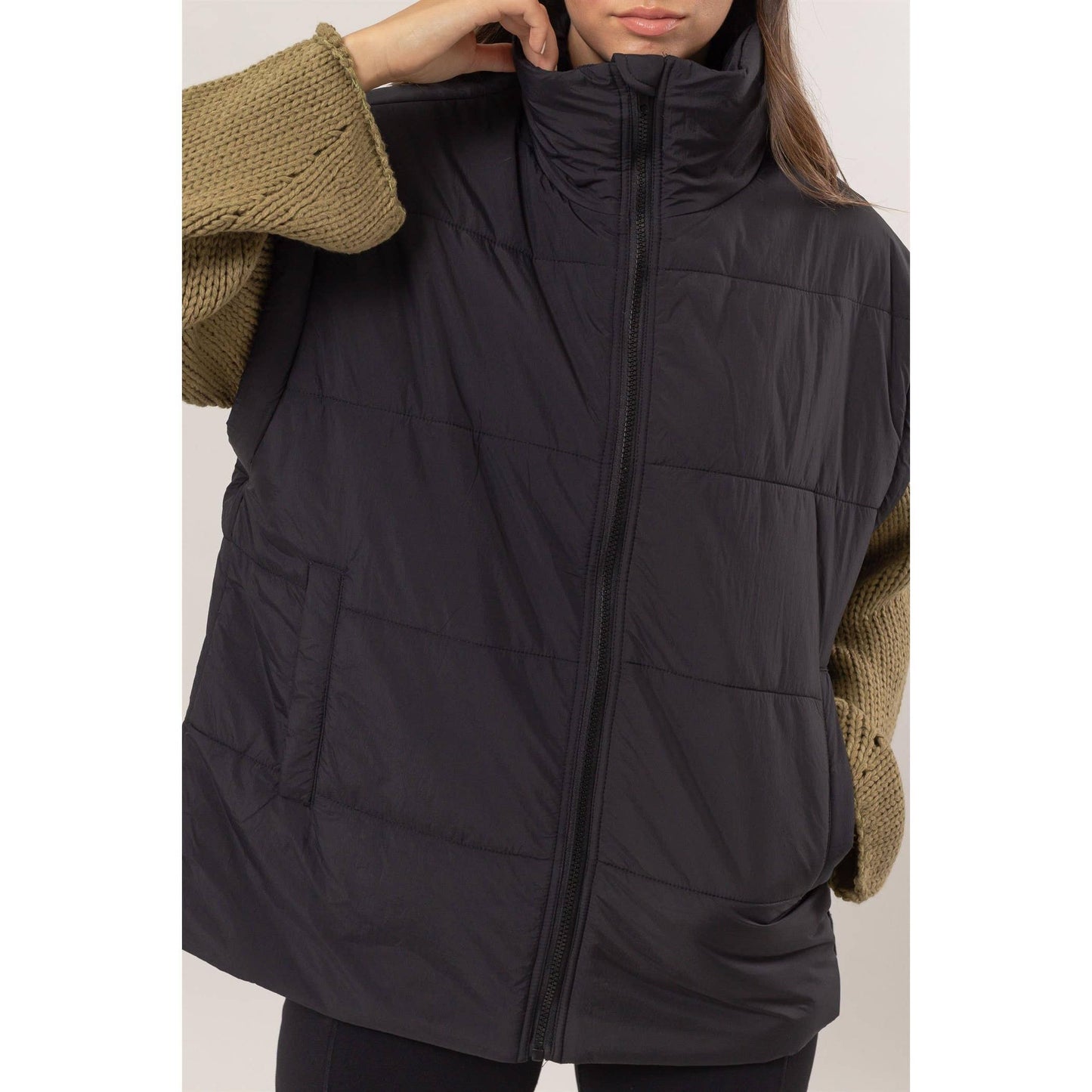 Midnight Oversized Puffer Vest