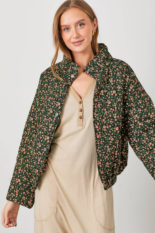 Lolo Floral Jacket : Black