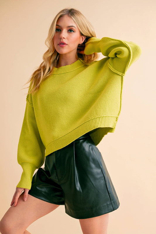 Regina Sweater: Acid Lime