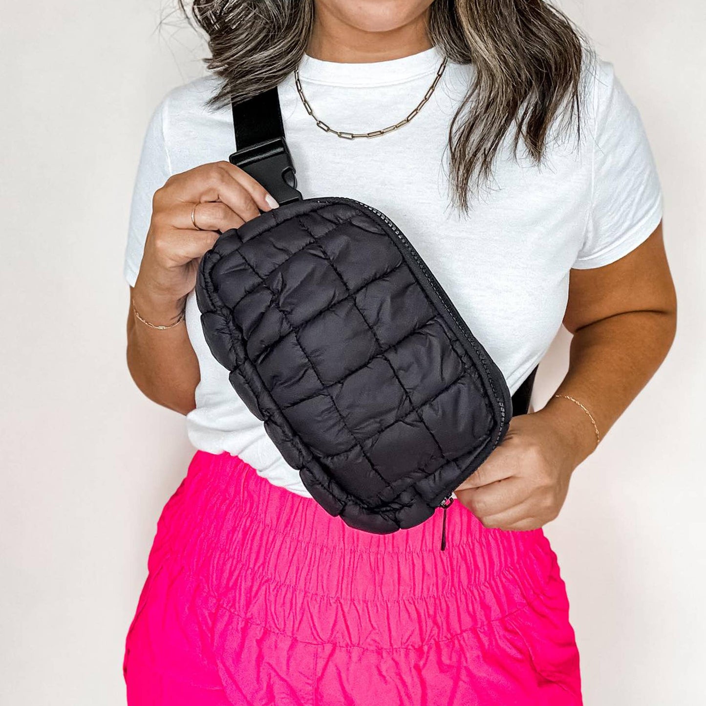 Puff Fanny Pack, Puff Waist Bag, Puff Crossbody, Belt Bag: Espresso