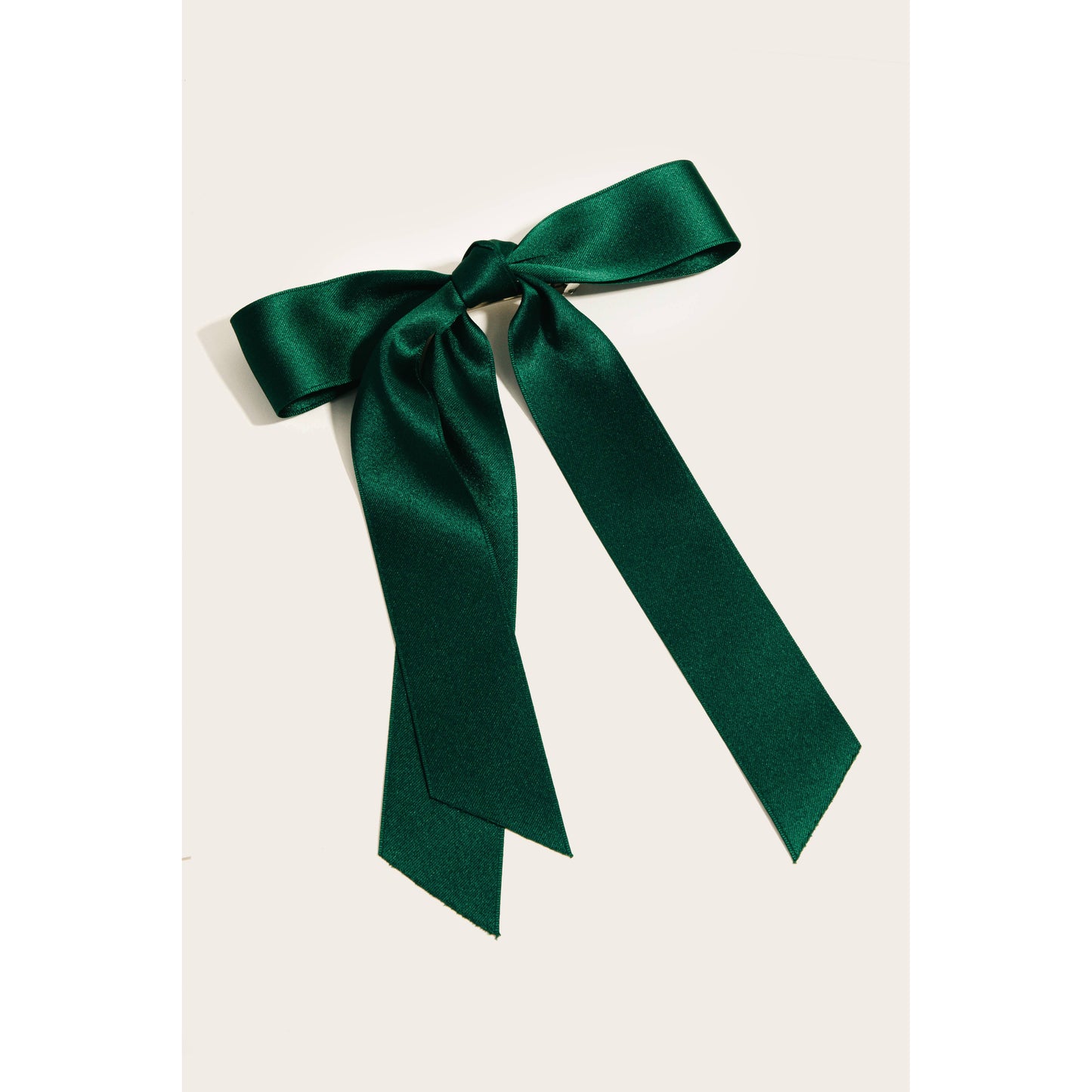 Ribbon Bow Hair Clip Green