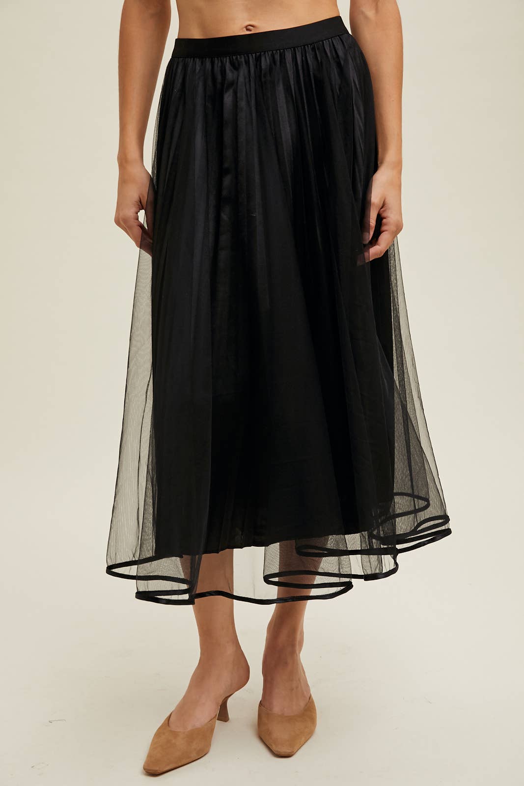 Tulle Midi Skirt