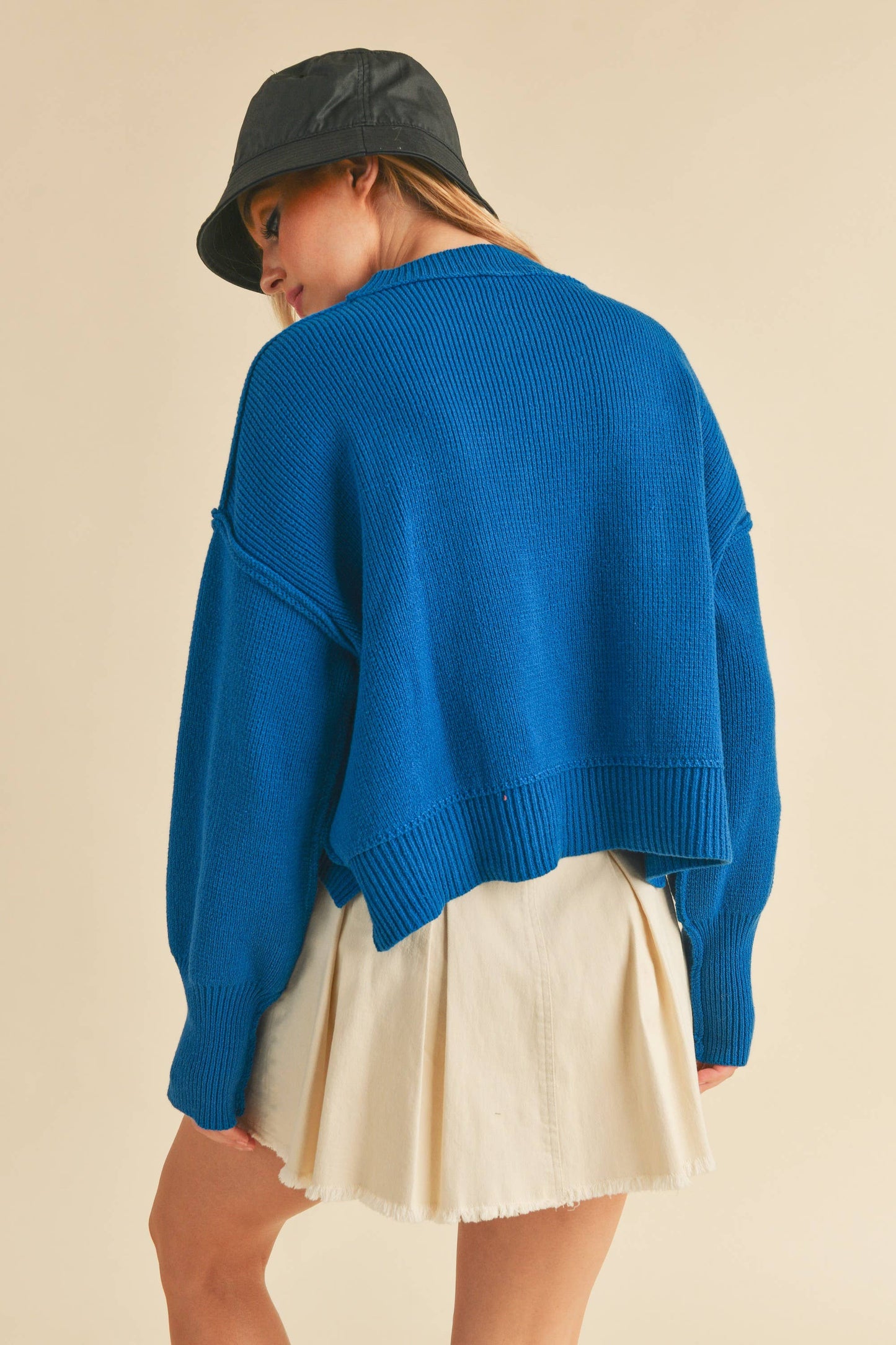 Regina Sweater: Cobalt